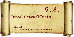 Inhof Artemíszia névjegykártya